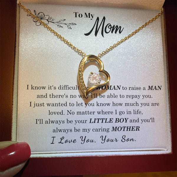 [Only a few left] To My Mom - I Love You Mother  - Forever Love Necklace