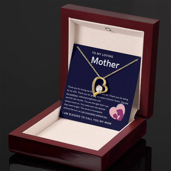 To My Loving Mother - You are my sunshine, radiating brightness into my life (Only a Few Left) - Forever Love Necklace