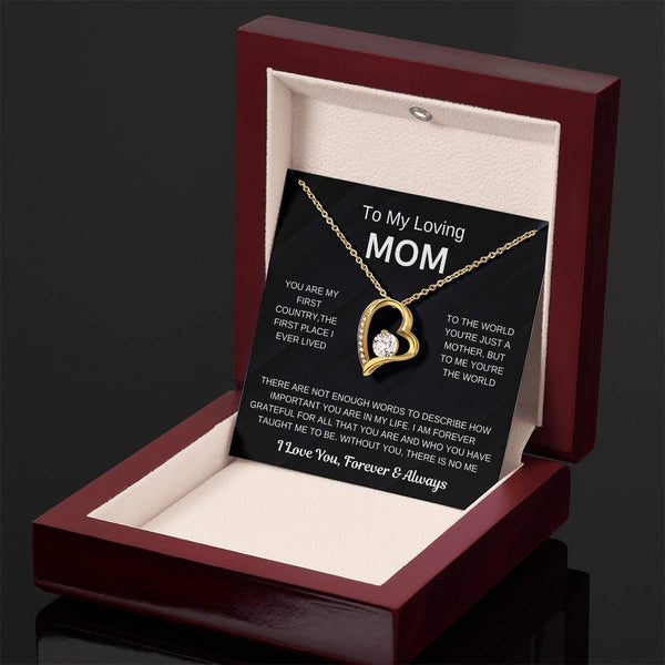 (Forever Love Necklace) - To My Loving Mom, Without You, There Is No Me