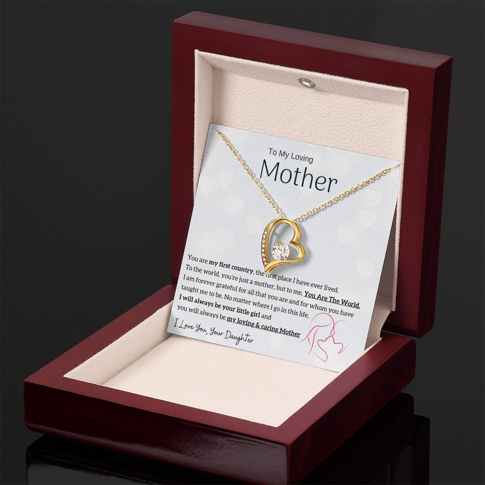 To My Loving Mother - You are my sunshine, I will always be your little girl (Only a Few Left) - Forever Love Necklace