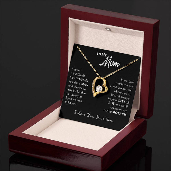 [ Few left only ]  To My Mom - Loved Mother - Forever Love Necklace