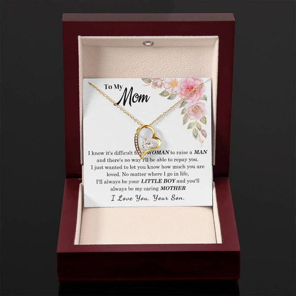 [Only a few left] To My Loving Mother - I love you  (Forever Love Necklace)