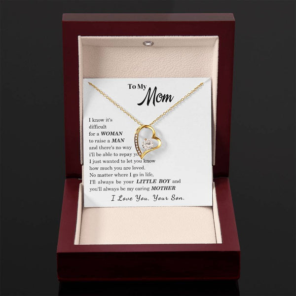 [ Few left only ]  To My Mom - I Love You Mother - Forever Love Necklace