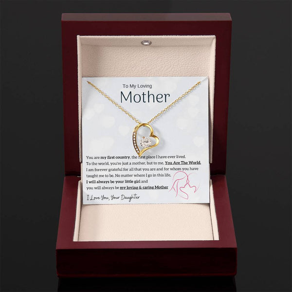To My Loving Mother - You are my sunshine, I will always be your little girl (Only a Few Left) - Forever Love Necklace