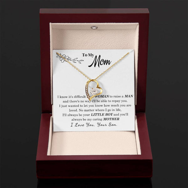 [Only a few left] To My Mom - I Love You Mother  - Forever Love Necklace
