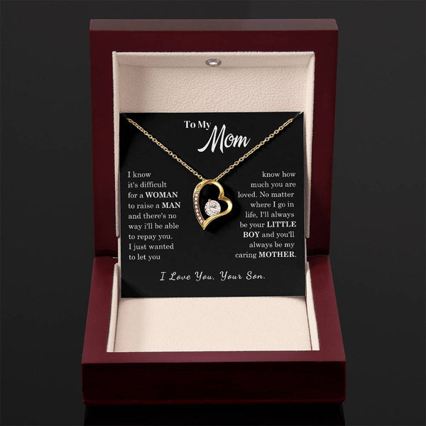 [ Few left only ]  To My Mom - Loved Mother - Forever Love Necklace