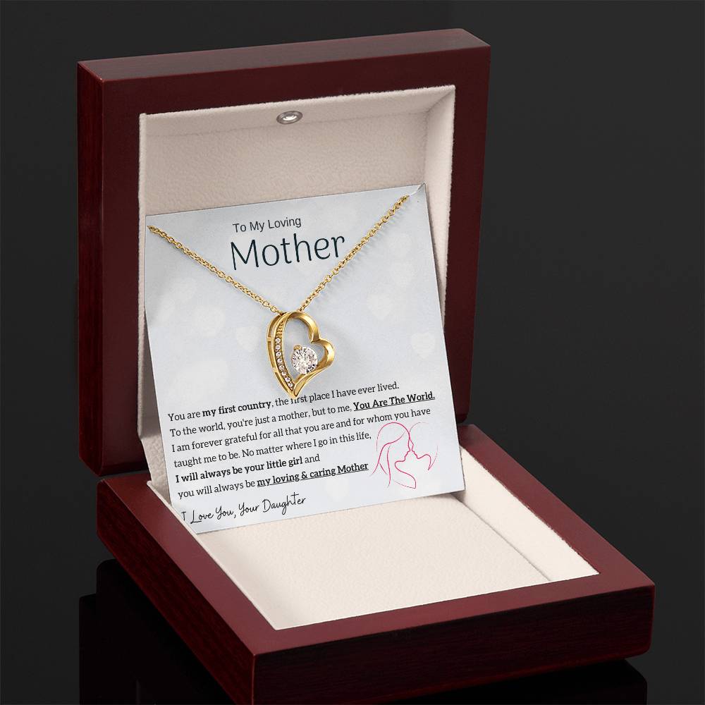 To My Loving Mother - You are my sunshine, I will always be your little girl (Only a Few Left) - Forever Love Necklace