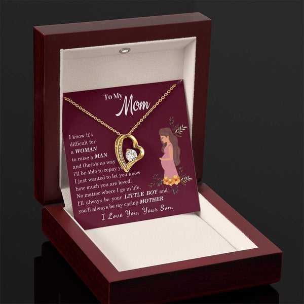 [ Few left only ] To My Loving Mother - I love you, your son - Forever Love Necklace