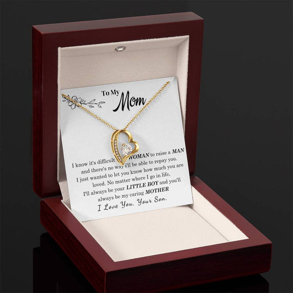 [Only a few left] To My Mom - I Love You Mother  - Forever Love Necklace
