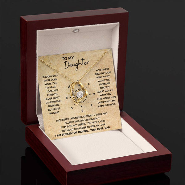[ Forever Love ] To My Daughter - Hold this necklace close to feel my love