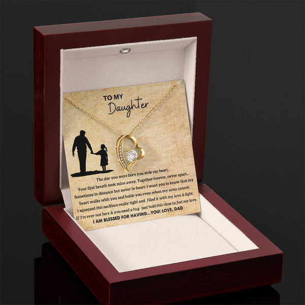 [Almost Sold Out]  To My Daughter - Hold this necklace close to feel my love