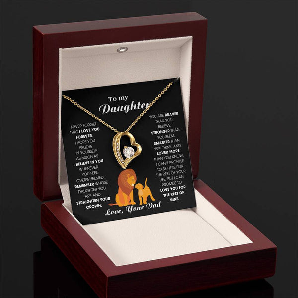 [ Forever love necklace ] To My Daughter, Never Forget That I Love You Forever