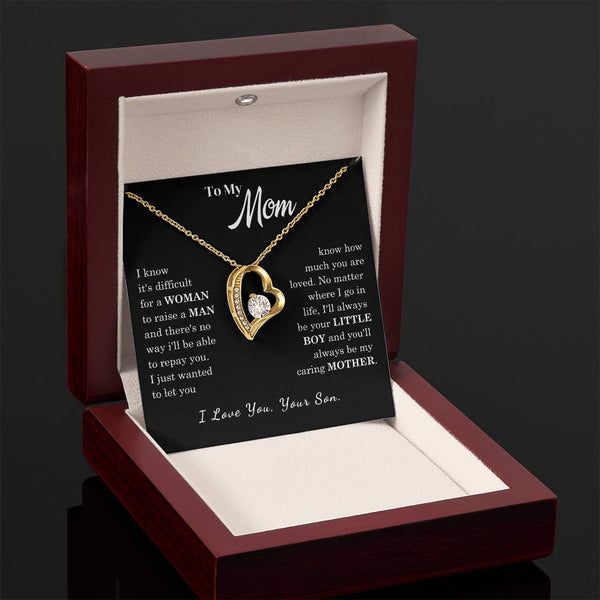 [ Few left only ]  To My Mom - Loved Mother - Forever Love Necklace