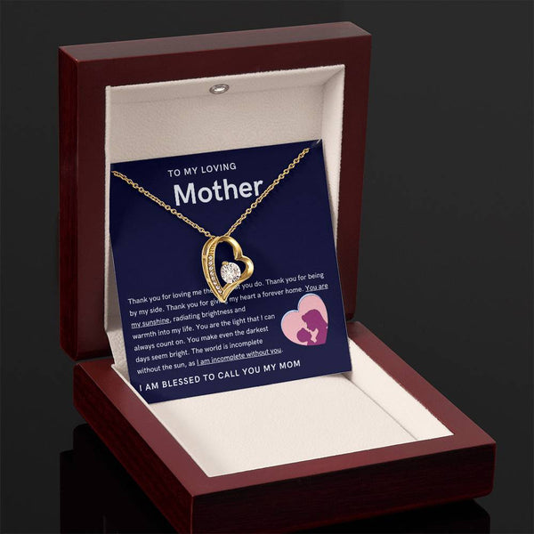 To My Loving Mother - You are my sunshine, radiating brightness into my life (Only a Few Left) - Forever Love Necklace
