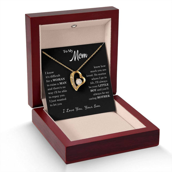 [ Few left only ]  To My Mom - Loved Mother - Forever Love Necklace