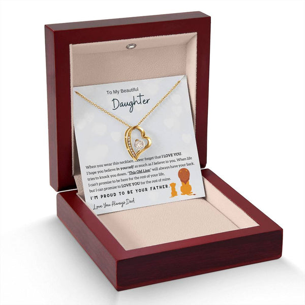 (Forever Love Necklace) To My Daughter,  I'm Proud To Be Your Father - Amz