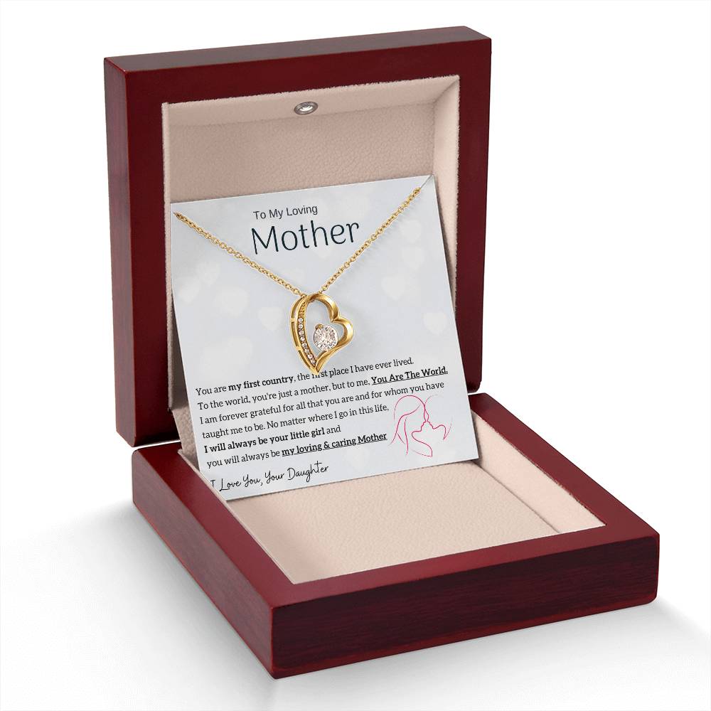 To My Loving Mother - You are my sunshine, I will always be your little girl (Only a Few Left) - Forever Love Necklace