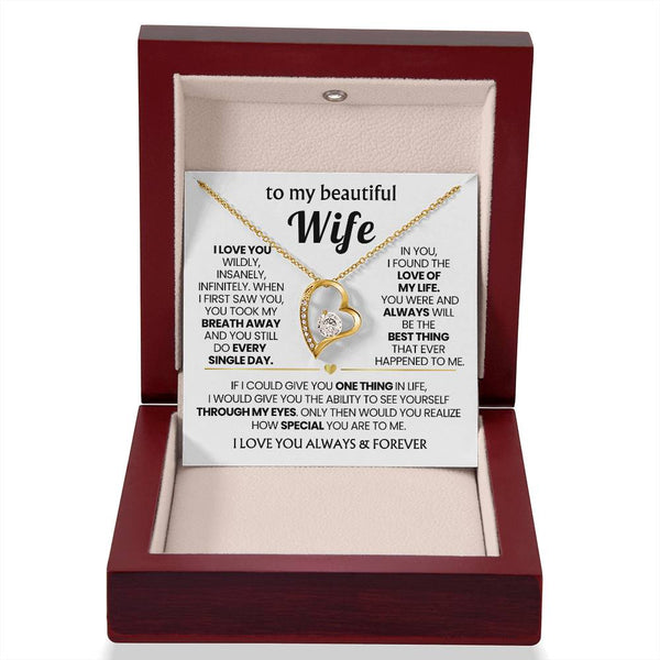 TO MY BEAUTIFUL WIFE - I love you wildly, insanely, infinitely