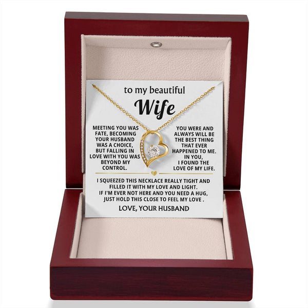 (Only a few left) To My Beautiful Wife - hold this close to feel my love