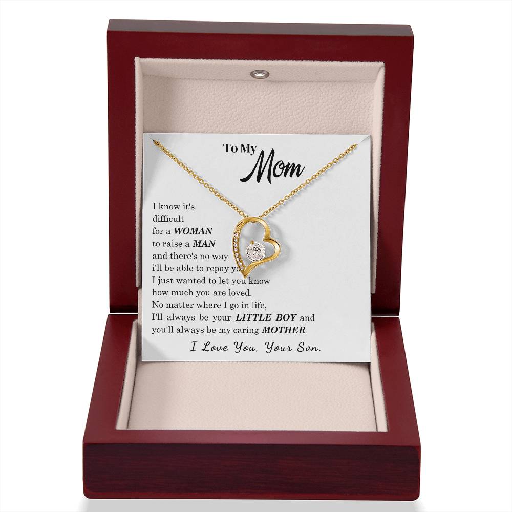 [ Few left only ]  To My Mom - I Love You Mother - Forever Love Necklace