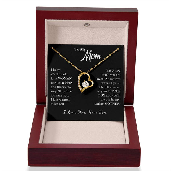 [ Few left only ]  To My Mom - Loved Mother - Forever Love Necklace