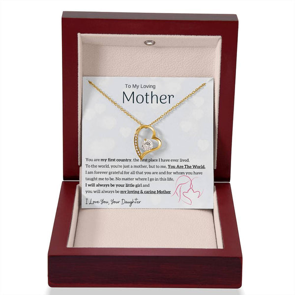 To My Loving Mother - You are my sunshine, I will always be your little girl (Only a Few Left) - Forever Love Necklace