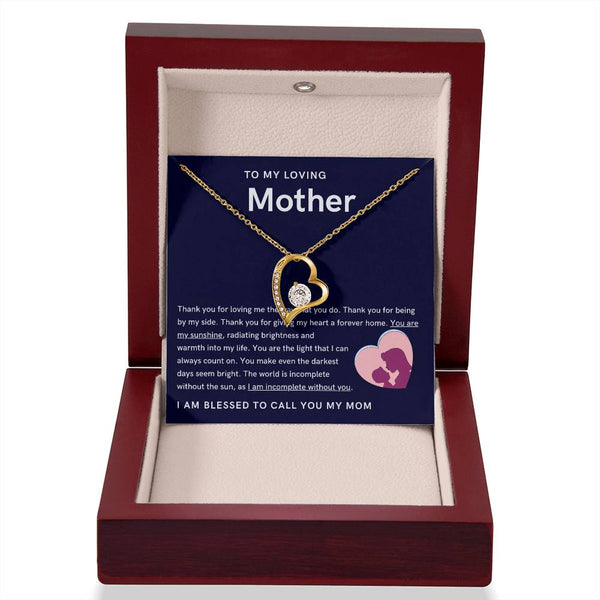 To My Loving Mother - You are my sunshine, radiating brightness into my life (Only a Few Left) - Forever Love Necklace