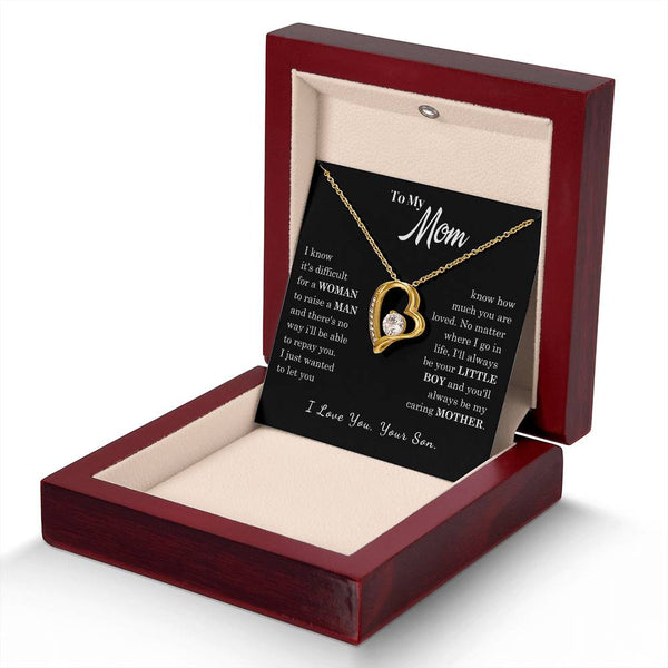 [ Few left only ]  To My Mom - Loved Mother - Forever Love Necklace