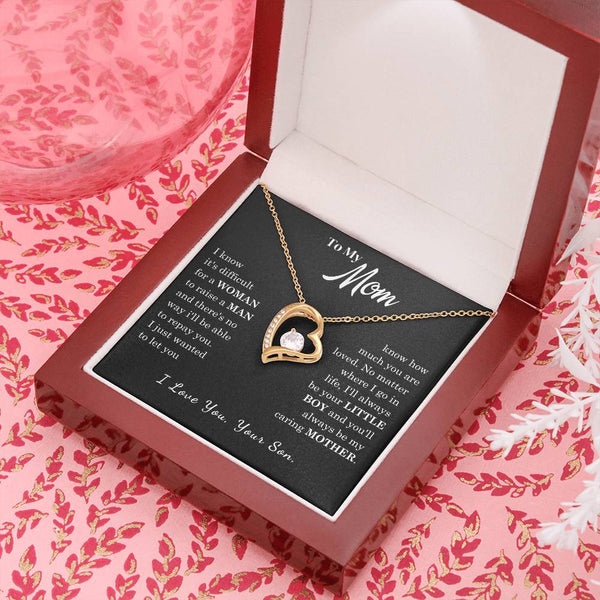 [ Few left only ]  To My Mom - Loved Mother - Forever Love Necklace