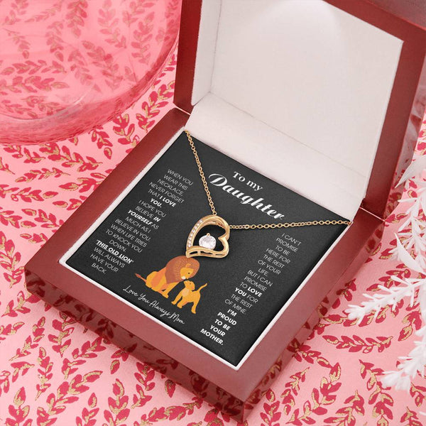 [ Few left only ] To My Daughter - When you wear this necklace, never forget that I LOVE YOU [ Gift From Mom ] [ Forever Love ]