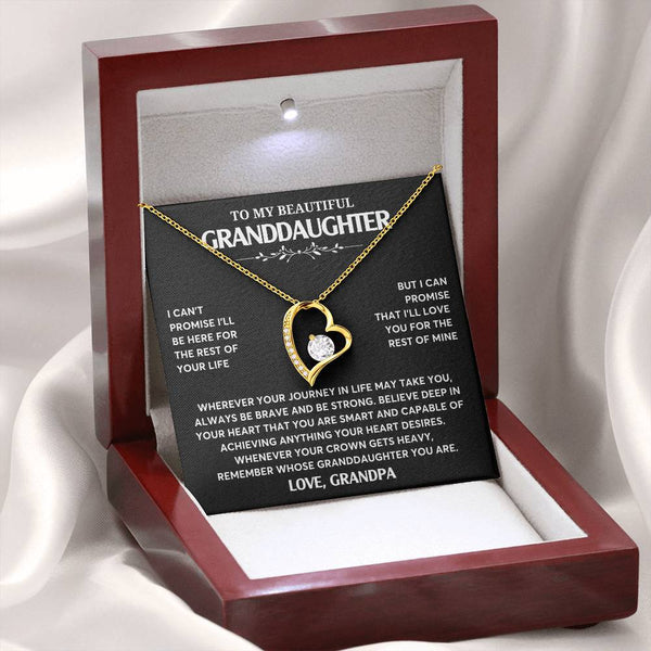 Gift From Grandpa To Granddaughter, Granddaughter Jewelry Gift, Granddaughter Necklace,  Gift For Her, Forever Love