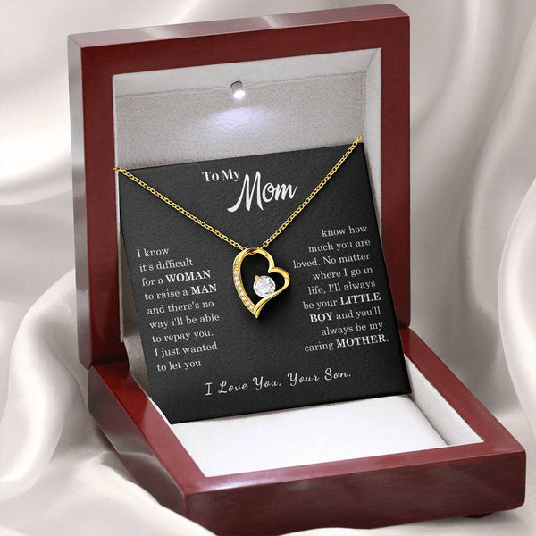 [ Few left only ]  To My Mom - Loved Mother - Forever Love Necklace
