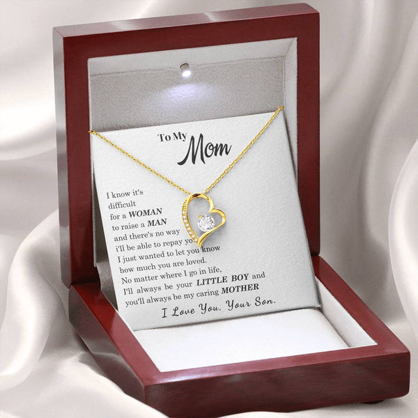 [ Few left only ]  To My Mom - I Love You Mother - Forever Love Necklace
