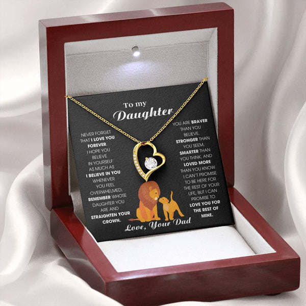 [ Forever love necklace ] To My Daughter, Never Forget That I Love You Forever