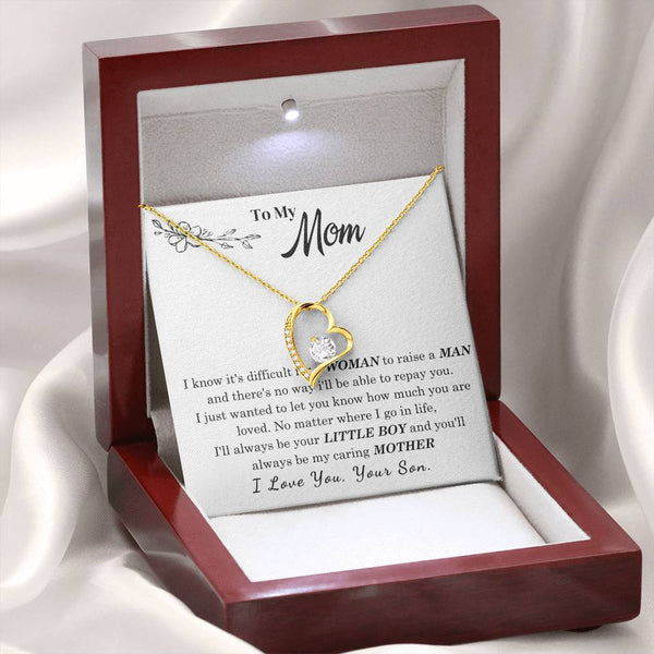 [Only a few left] To My Mom - I Love You Mother  - Forever Love Necklace