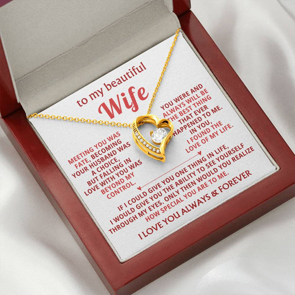 To My Beautiful Wife - I found the love of my life [ Forever love necklace ]