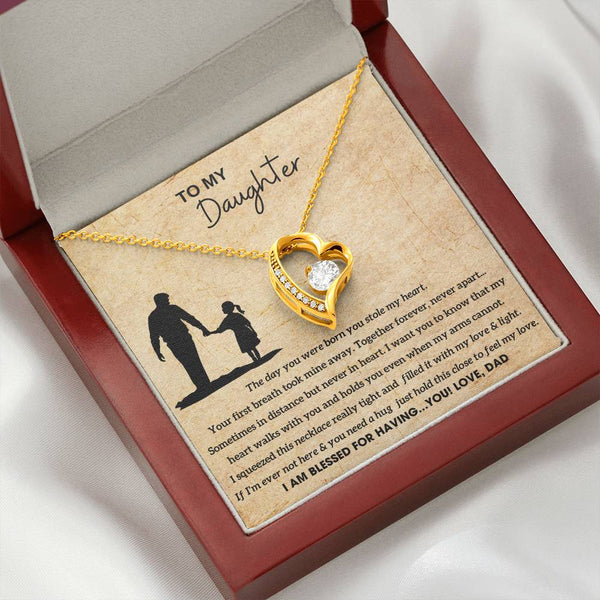 [Almost Sold Out]  To My Daughter - Hold this necklace close to feel my love