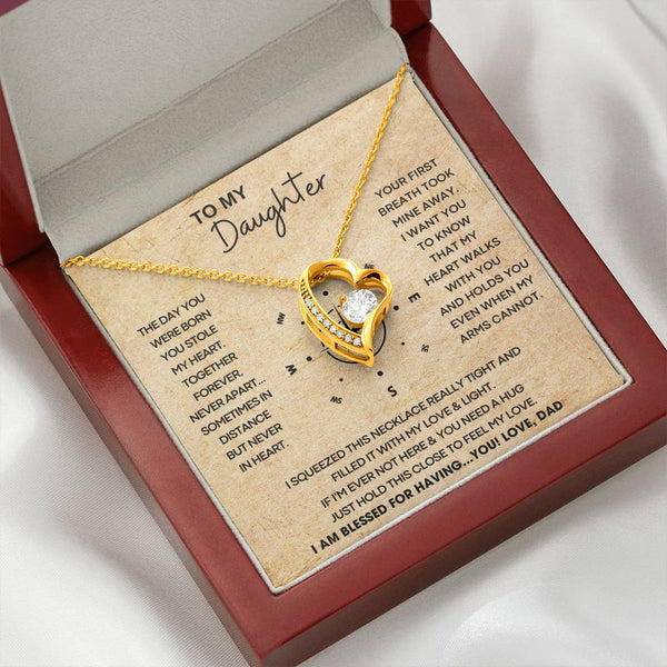 [ Forever Love ] To My Daughter - Hold this necklace close to feel my love