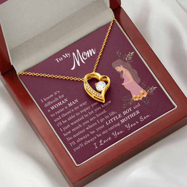 [ Few left only ] To My Loving Mother - I love you, your son - Forever Love Necklace