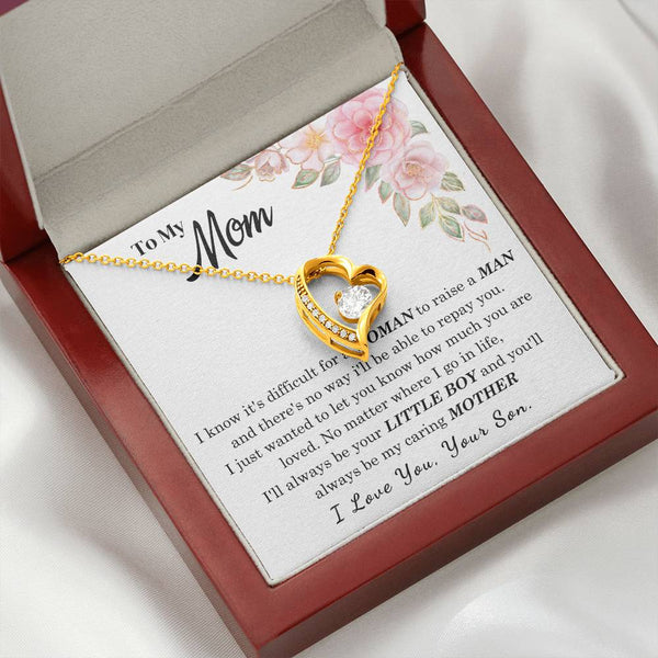 [Only a few left] To My Loving Mother - I love you  (Forever Love Necklace)