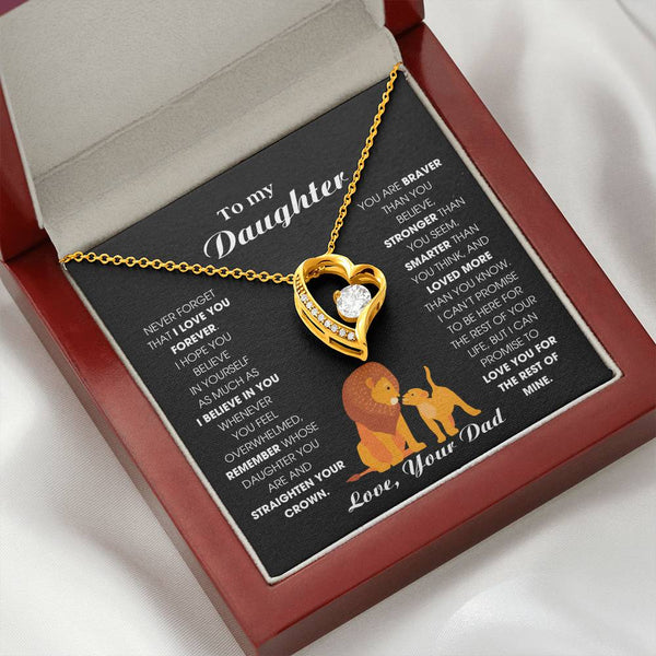 [ Forever love necklace ] To My Daughter, Never Forget That I Love You Forever