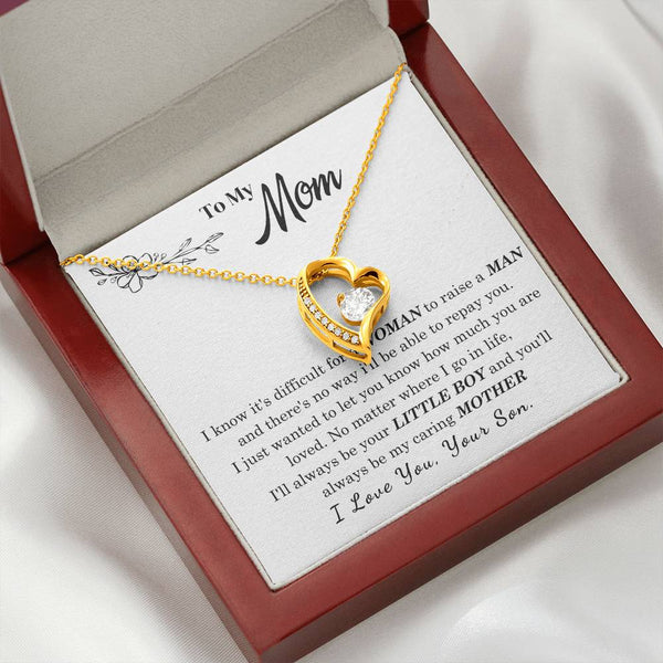 [Only a few left] To My Mom - I Love You Mother  - Forever Love Necklace
