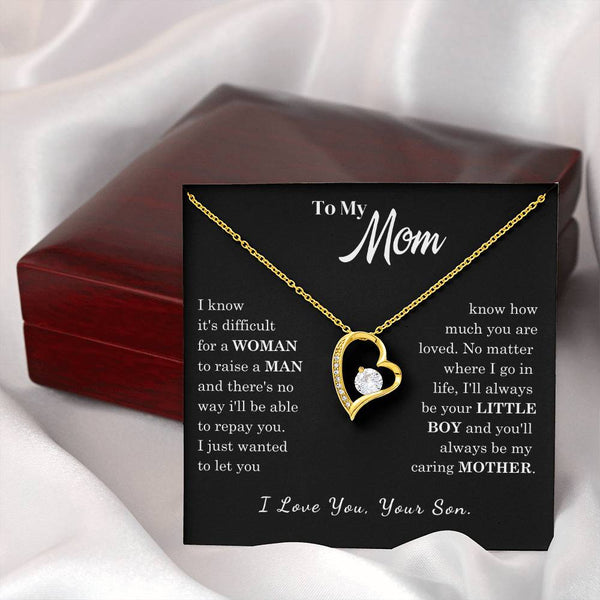 [ Few left only ]  To My Mom - Loved Mother - Forever Love Necklace