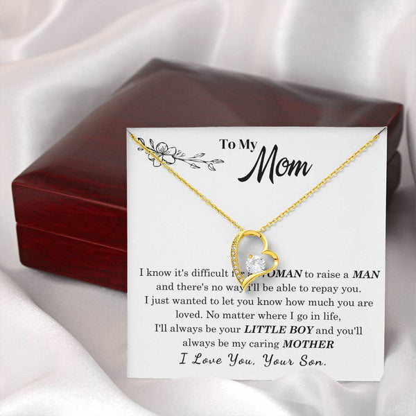 [Only a few left] To My Mom - I Love You Mother  - Forever Love Necklace