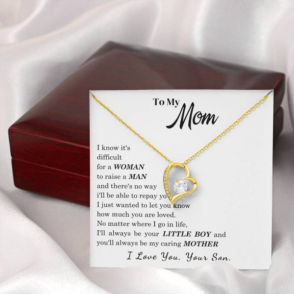 [ Few left only ]  To My Mom - I Love You Mother - Forever Love Necklace