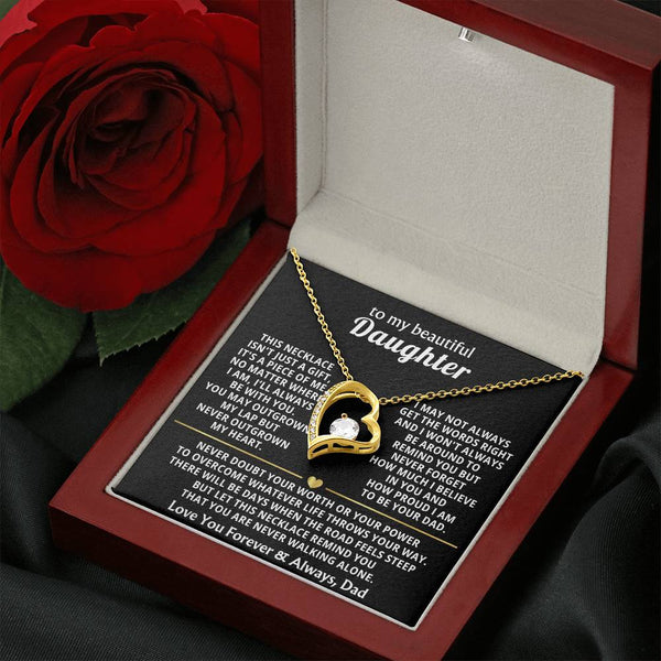 To My Beautiful Daughter - This necklace isn't just a gift, it's a piece of me