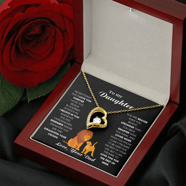 [ Forever love necklace ] To My Daughter, Never Forget That I Love You Forever
