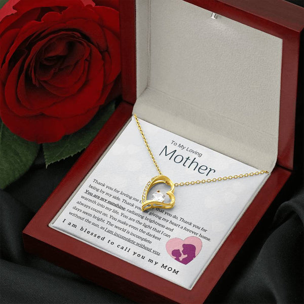 To My Loving Mother - You are my sunshine! (Forever Love Necklace)