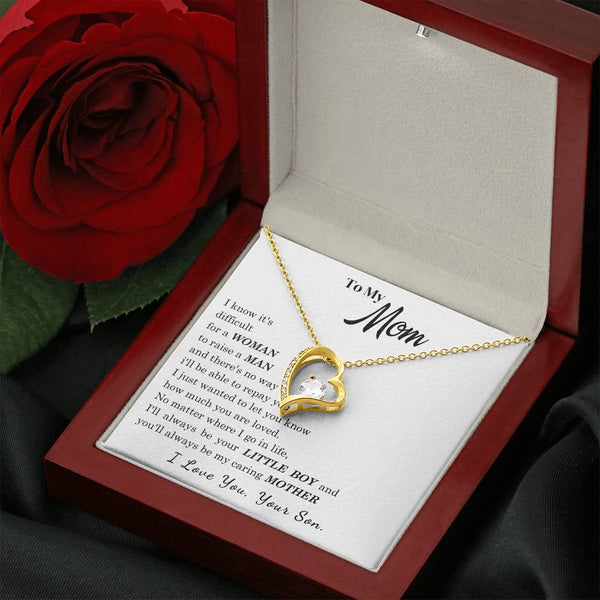 [ Few left only ]  To My Mom - I Love You Mother - Forever Love Necklace
