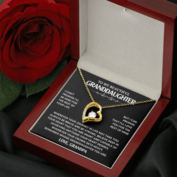 Gift From Grandpa To Granddaughter, Granddaughter Jewelry Gift, Granddaughter Necklace,  Gift For Her, Forever Love